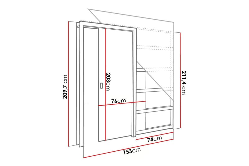 Clonmore Highboard - Grafitgrå - Förvaring - Skåp - Förvaringsskåp