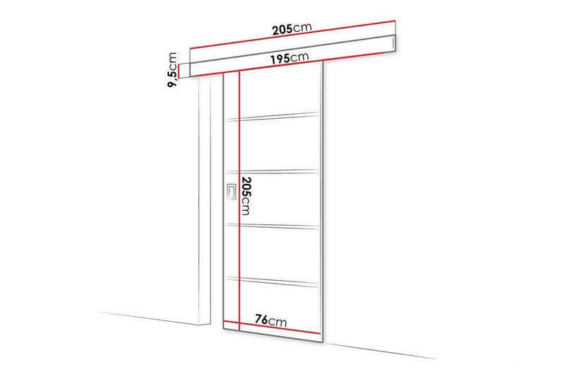 Clonmore Highboard Graphite - Hus & renovering - Bygg - Dörrar & Portar - Skjutdörrar