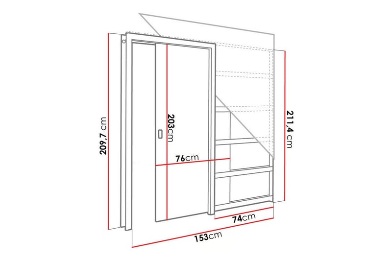 Clonmore Highboard - Mörkbrun - Förvaring - Skåp - Förvaringsskåp