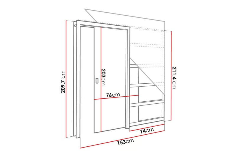 Clonmore Highboard - Vit - Förvaring - Skåp - Förvaringsskåp
