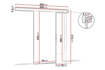 Clonmore Highboard White - Hus & renovering - Bygg - Dörrar & Portar - Skjutdörrar
