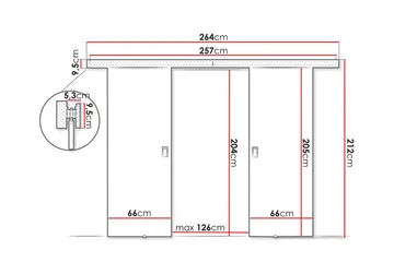 Clonmore Skjutdörr - Brun - Hus & renovering - Bygg - Dörrar & Portar - Skjutdörrar