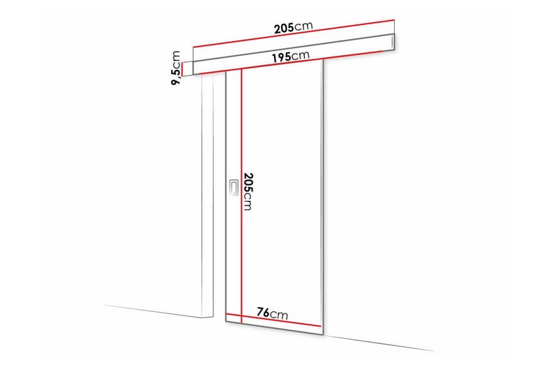 Clonmore Skjutdörr - Brun - Hus & renovering - Bygg - Dörrar & Portar - Skjutdörrar