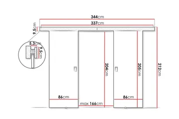 Clonmore Skjutdörr - Brun - Hus & renovering - Bygg - Dörrar & Portar - Skjutdörrar