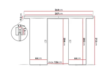 Clonmore Skjutdörr - Brun - Hus & renovering - Bygg - Dörrar & Portar - Skjutdörrar