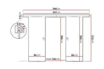 Clonmore Skjutdörr - Grafitgrå - Hus & renovering - Bygg - Dörrar & Portar - Skjutdörrar