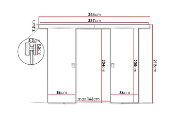 Clonmore Skjutdörr - Mörkbrun - Hus & renovering - Bygg - Dörrar & Portar - Skjutdörrar