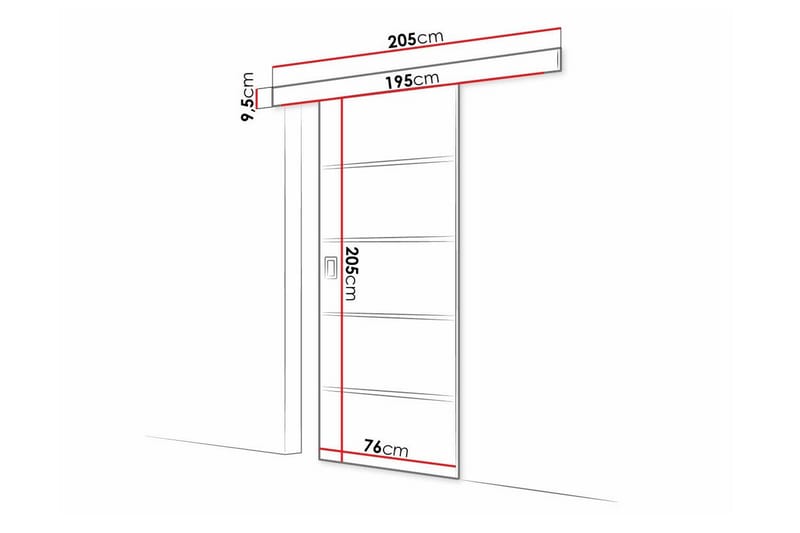 Clonmore Skjutdörr - Mörkbrun - Hus & renovering - Bygg - Dörrar & Portar - Skjutdörrar