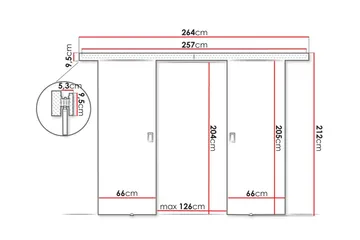 Clonmore Skjutdörr - Svart - Hus & renovering - Bygg - Dörrar & Portar - Skjutdörrar
