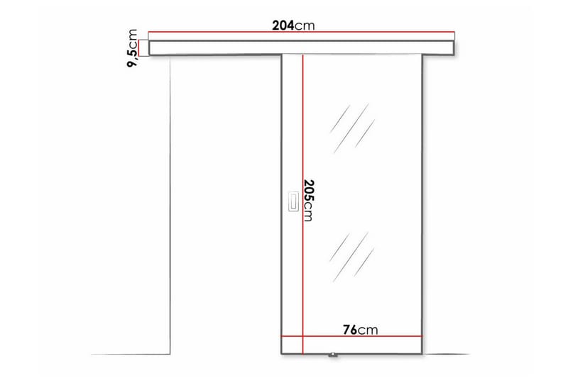 Clonmore Skjutdörr - Svart - Hus & renovering - Bygg - Dörrar & Portar - Skjutdörrar
