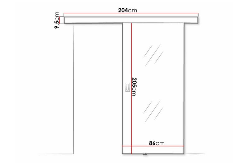Clonmore Skjutdörr - Svart - Hus & renovering - Bygg - Dörrar & Portar - Skjutdörrar