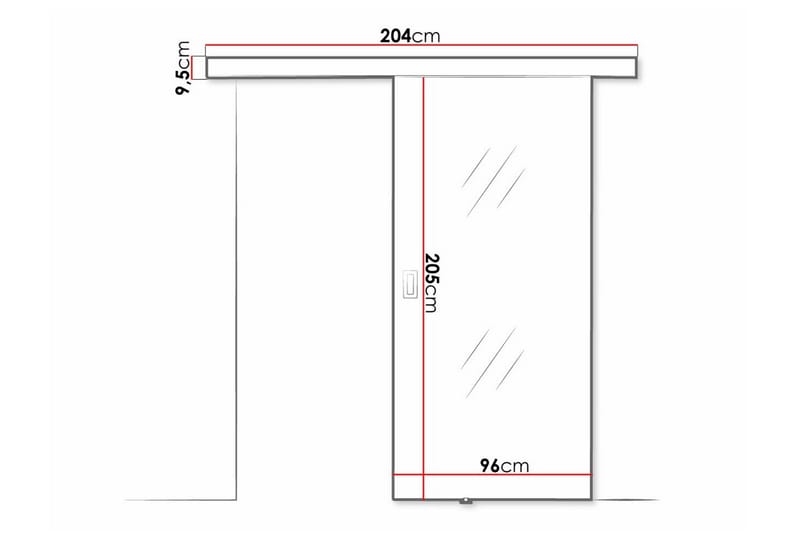 Clonmore Skjutdörr - Svart - Hus & renovering - Bygg - Dörrar & Portar - Skjutdörrar
