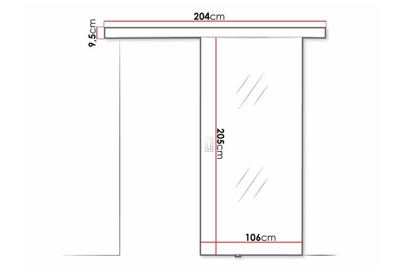 Clonmore Skjutdörr - Svart - Hus & renovering - Bygg - Dörrar & Portar - Skjutdörrar