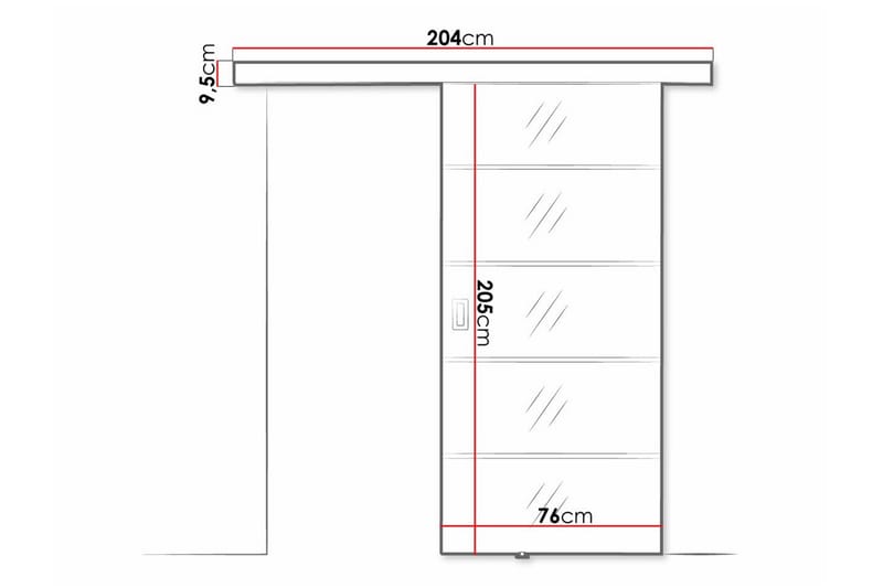 Clonmore Skjutdörr - Svart - Hus & renovering - Bygg - Dörrar & Portar - Skjutdörrar