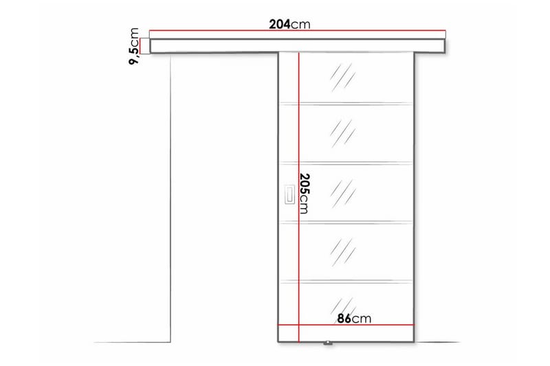 Clonmore Skjutdörr - Svart - Hus & renovering - Bygg - Dörrar & Portar - Skjutdörrar