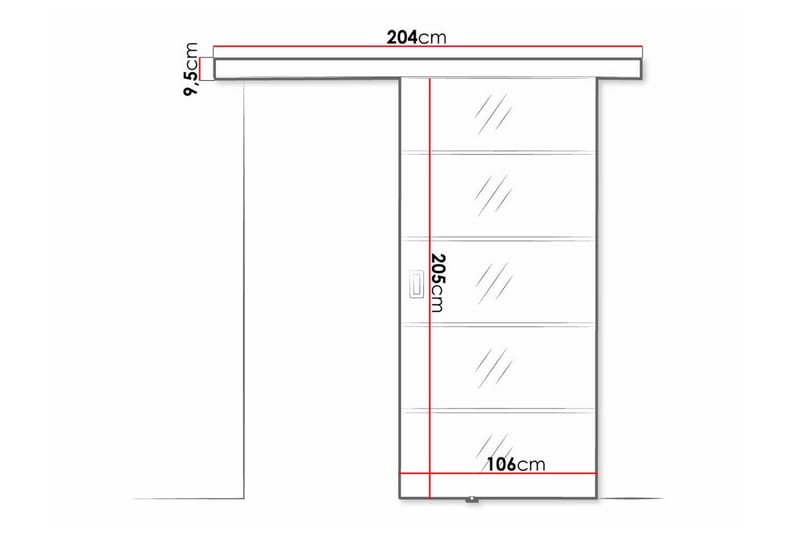 Clonmore Skjutdörr - Svart - Hus & renovering - Bygg - Dörrar & Portar - Skjutdörrar