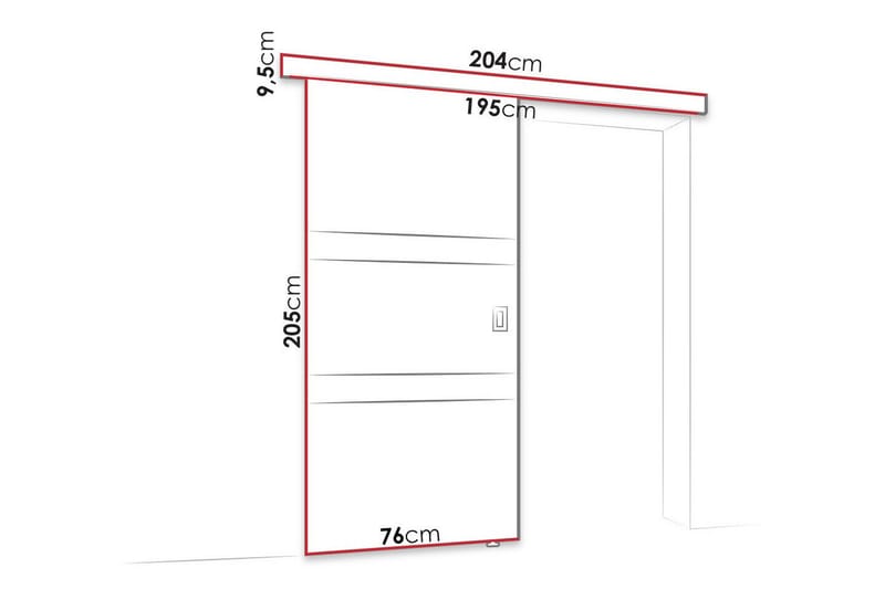 Clonmore Skjutdörr - Svart - Hus & renovering - Bygg - Dörrar & Portar - Skjutdörrar