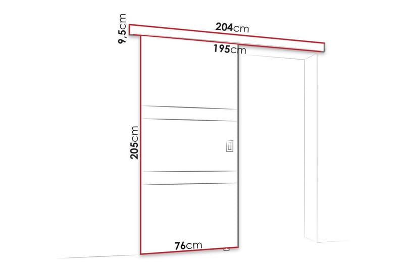 Clonmore Skjutdörr - Svart - Hus & renovering - Bygg - Dörrar & Portar - Skjutdörrar