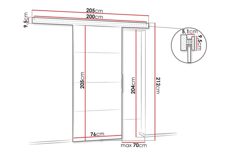 Clonmore Skjutdörr - Vit - Hus & renovering - Bygg - Dörrar & Portar - Skjutdörrar
