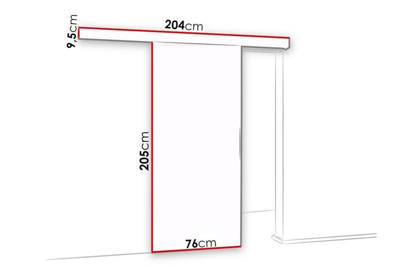 Clonmore Skjutdörr - Vit - Hus & renovering - Bygg - Dörrar & Portar - Skjutdörrar