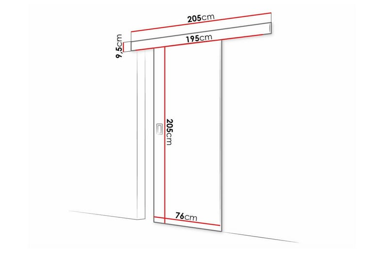 Clonmore Skjutdörr - Vit - Hus & renovering - Bygg - Dörrar & Portar - Skjutdörrar