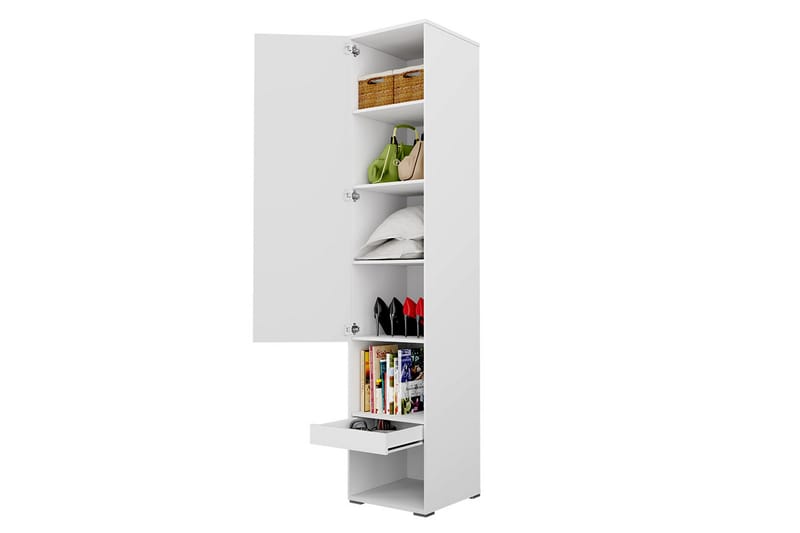 Concept Pro Förvaringsskåp 45x46x217 cm - Vit - Förvaring - Skåp - Förvaringsskåp