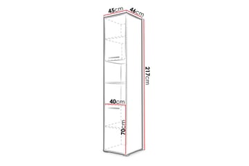 Concept Pro Förvaringsskåp 45x46x217 cm - Förvaring - Skåp - Förvaringsskåp