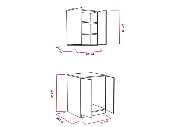 Decorotika Förvaring Tvättstuga - Vit - Hus & renovering - Kök & bad - Badrum - Badrumsmöbler & badrumsinredning - Väggskåp & högskåp