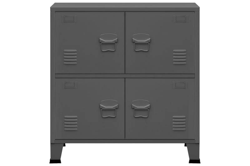 Dokumentskåp industriell antracit 75x40x80 cm stål - Grå - Förvaring - Skåp - Förvaringsskåp