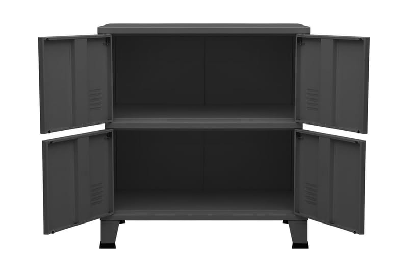 Dokumentskåp industriell antracit 75x40x80 cm stål - Grå - Förvaring - Skåp - Förvaringsskåp