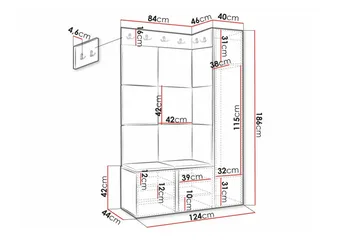 Dunvegan Highboard Black - Förvaring - Skåp - Förvaringsskåp