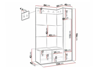 Dunvegan Highboard Black - Förvaring - Skåp - Förvaringsskåp