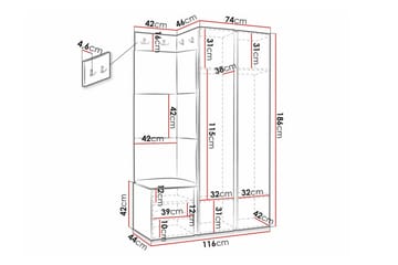 Dunvegan Highboard Black - Förvaring - Skåp - Förvaringsskåp