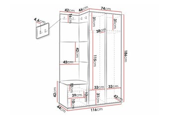 Dunvegan Highboard Black - Förvaring - Skåp - Förvaringsskåp