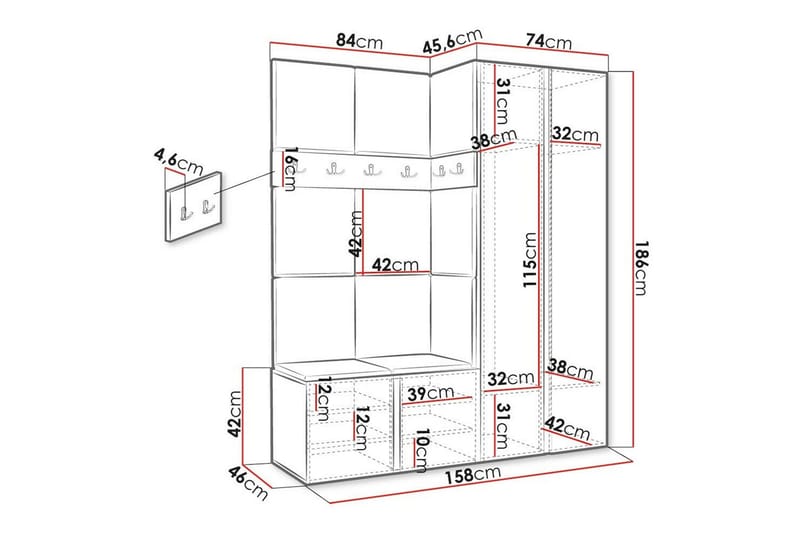 Dunvegan Highboard - Brun - Förvaring - Skåp - Förvaringsskåp