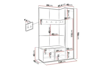 Dunvegan Highboard - Brun - Förvaring - Skåp - Förvaringsskåp