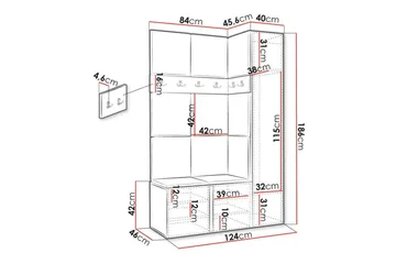Dunvegan Highboard - Brun - Förvaring - Skåp - Förvaringsskåp