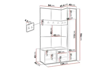 Dunvegan Highboard - Brun - Förvaring - Skåp - Förvaringsskåp