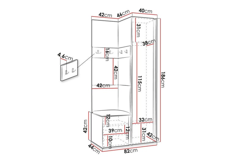 Dunvegan Highboard - Brun - Förvaring - Skåp - Förvaringsskåp