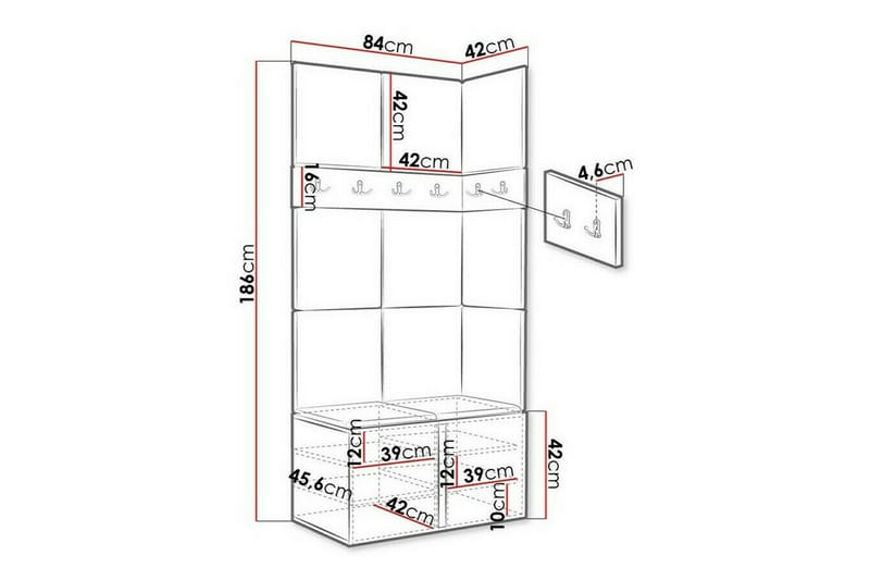 Dunvegan Highboard - Grafitgrå - Förvaring - Skåp - Förvaringsskåp