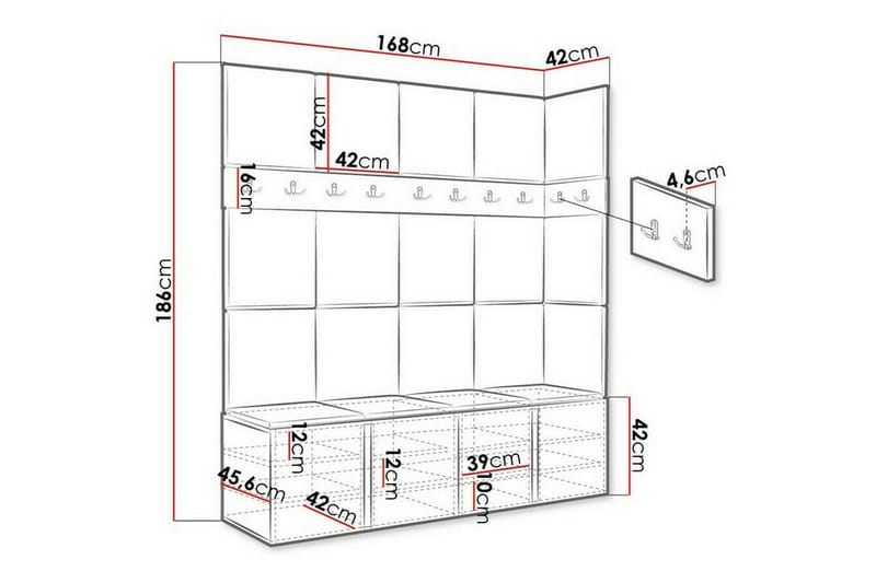 Dunvegan Highboard - Grafitgrå - Förvaring - Skåp - Förvaringsskåp