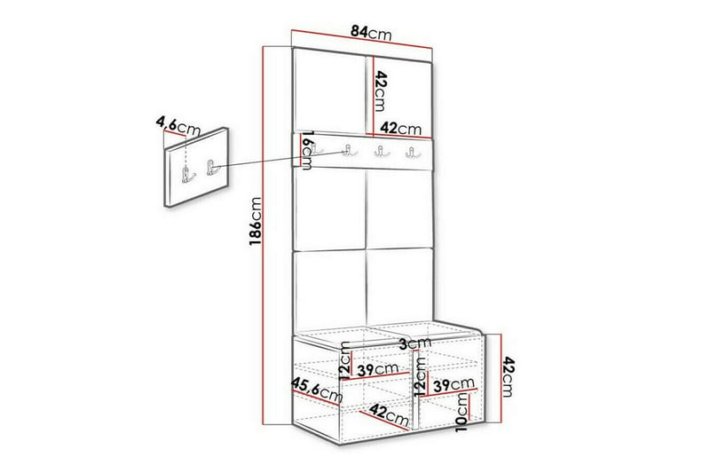 Dunvegan Highboard - Grafitgrå - Förvaring - Skåp - Förvaringsskåp