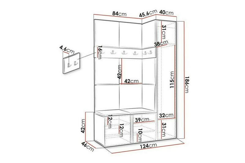 Dunvegan Highboard Graphite - Förvaring - Skåp - Förvaringsskåp