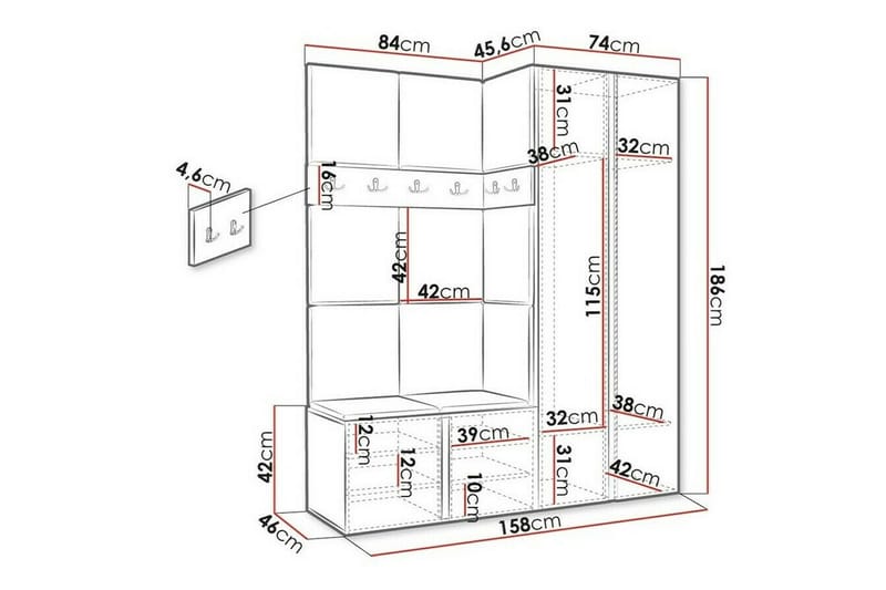 Dunvegan Highboard Graphite - Förvaring - Skåp - Förvaringsskåp