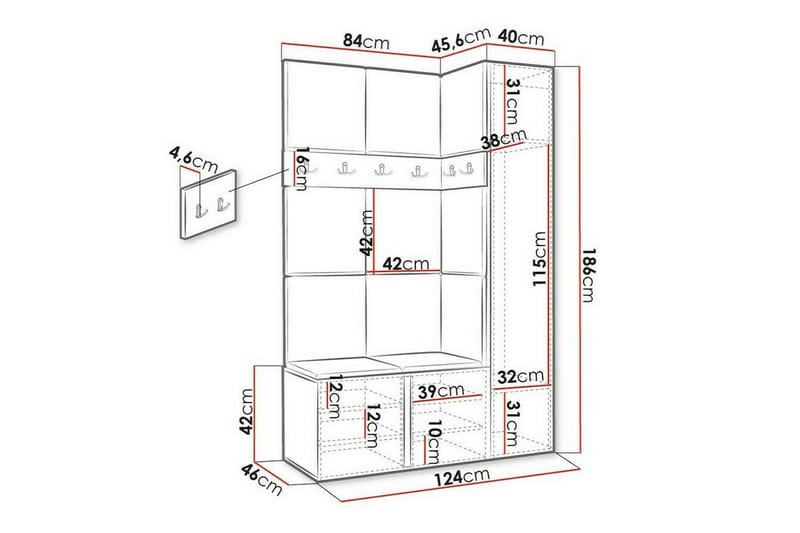 Dunvegan Highboard Graphite - Förvaring - Skåp - Förvaringsskåp