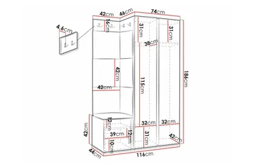 Dunvegan Highboard - Svart - Förvaring - Skåp - Förvaringsskåp