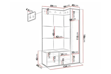 Dunvegan Highboard - Svart - Förvaring - Skåp - Förvaringsskåp