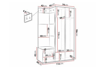 Dunvegan Highboard - Svart - Förvaring - Skåp - Förvaringsskåp