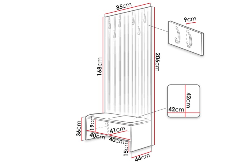 Dunvegan Highboard - Svart - Förvaring - Skåp - Förvaringsskåp