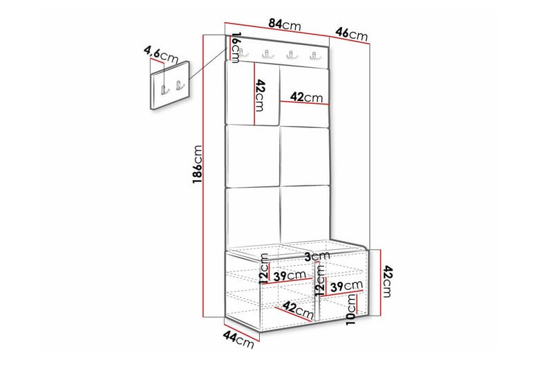 Dunvegan Highboard - Svart - Förvaring - Skåp - Förvaringsskåp
